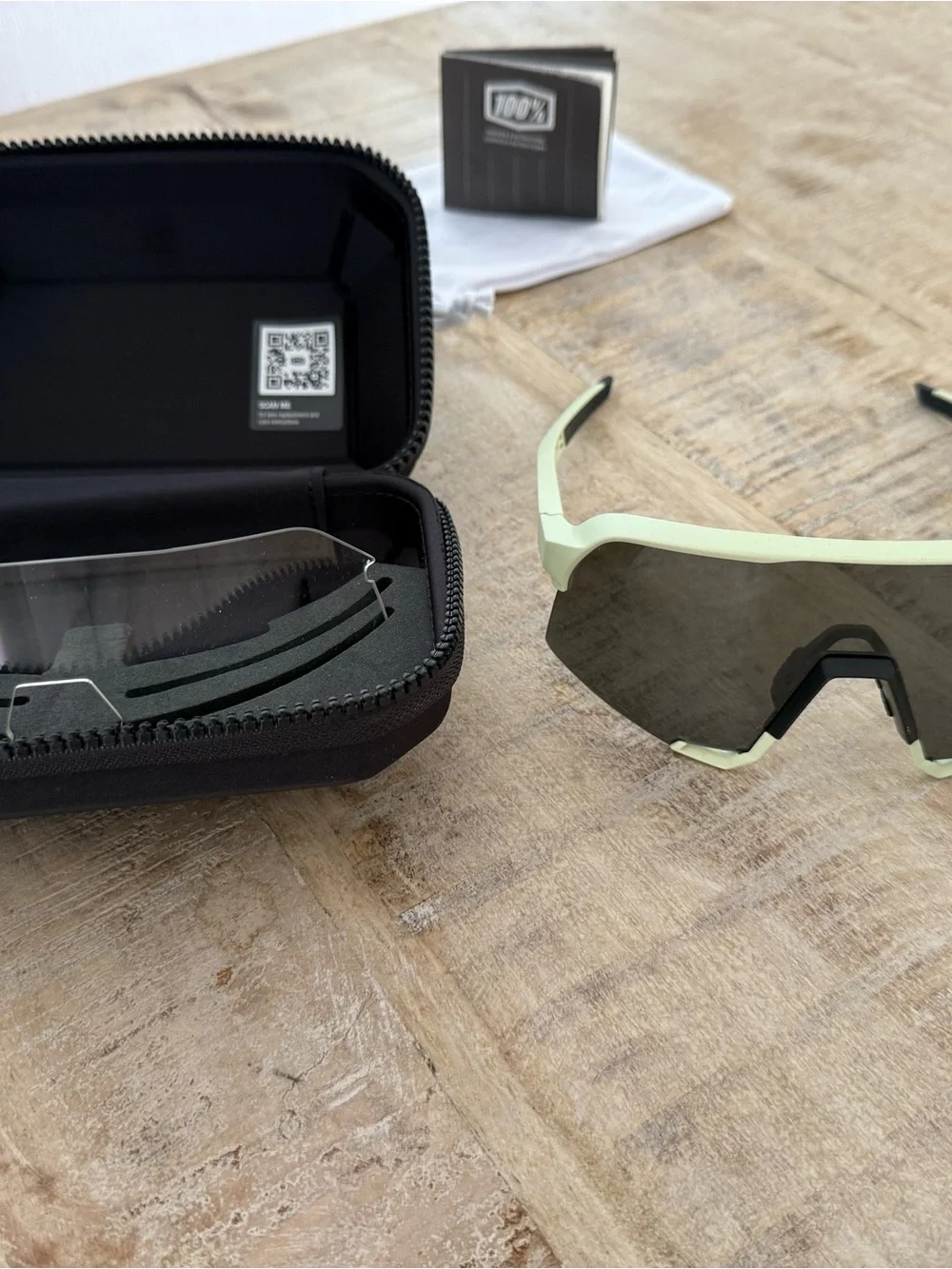 100% S3 Sunglasses Cycling Baseball Rare Mint + Clear Lenses Oakley LE Costa Mar